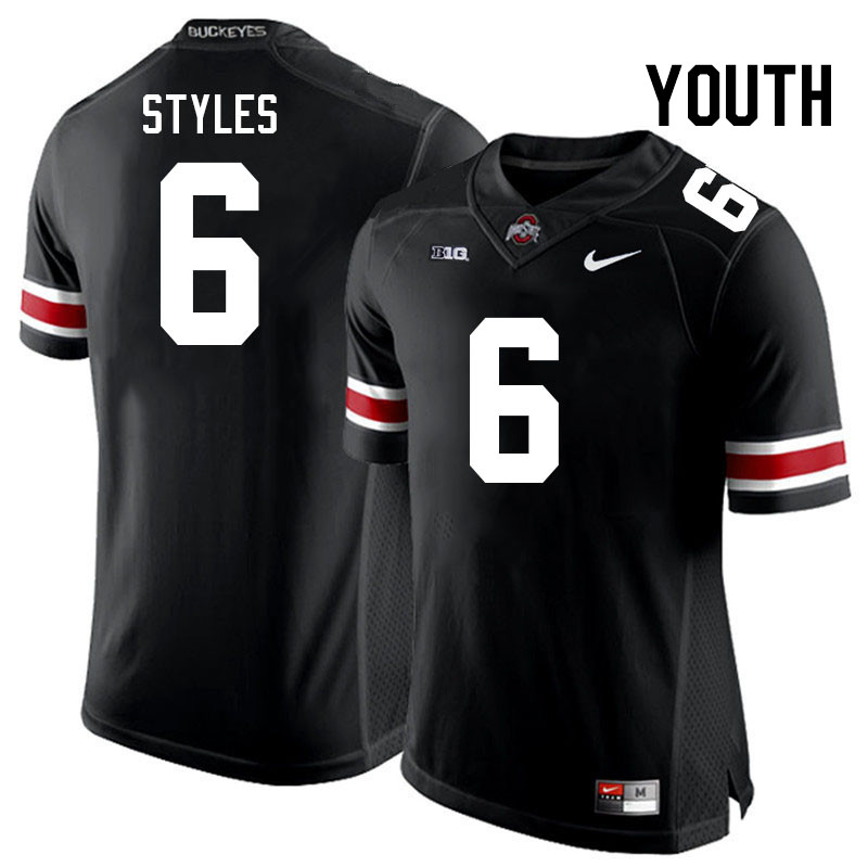 Youth #6 Sonny Styles Ohio State Buckeyes College Football Jerseys Stitched-Black
